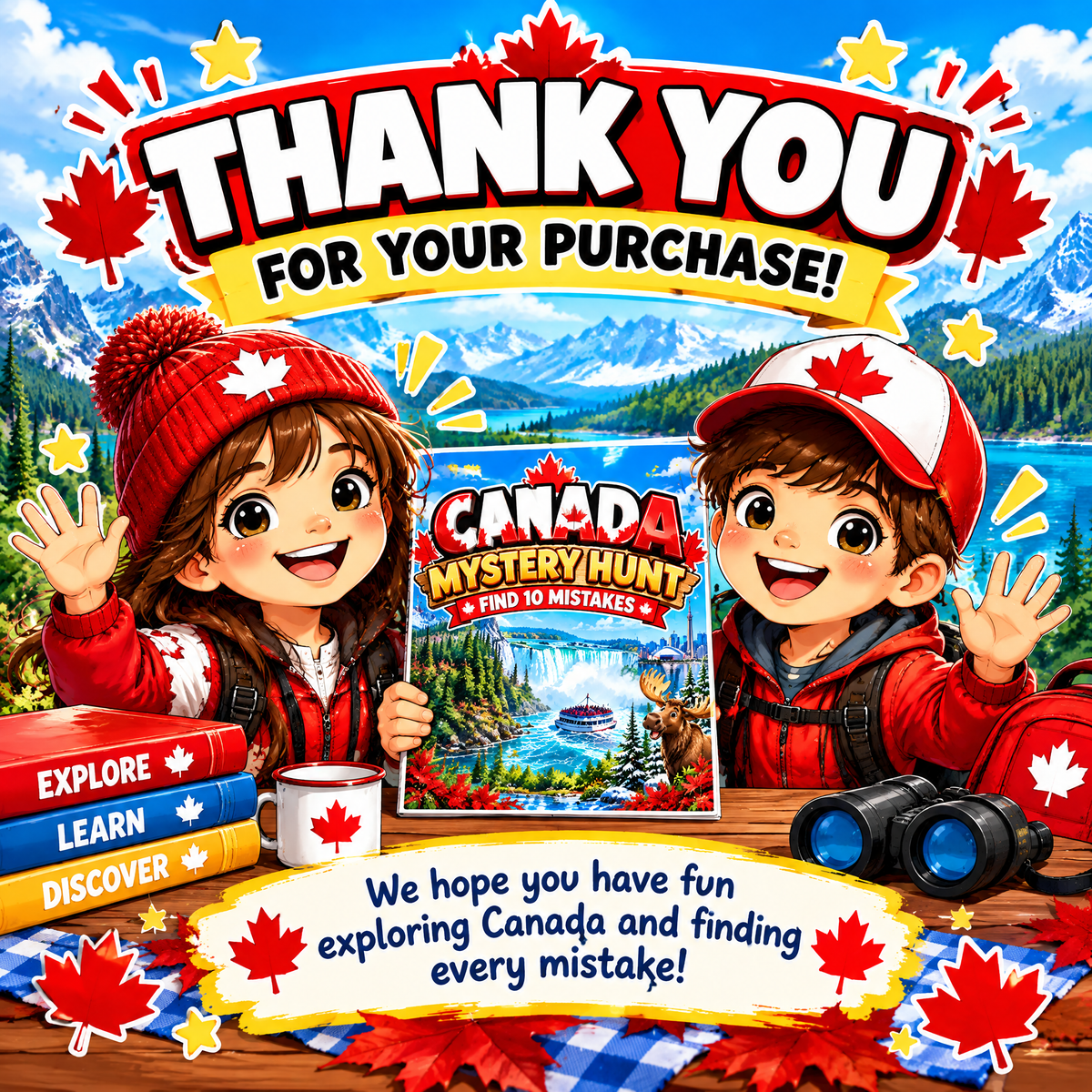 Explore Canada while searching for hidden anomalies - Printable PDF Activity Book