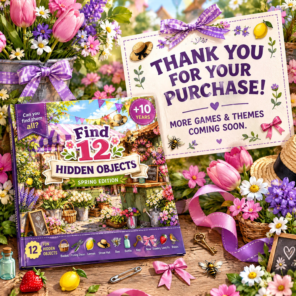 Find 12 Hidden Objects – Spring Edition Puzzle Book