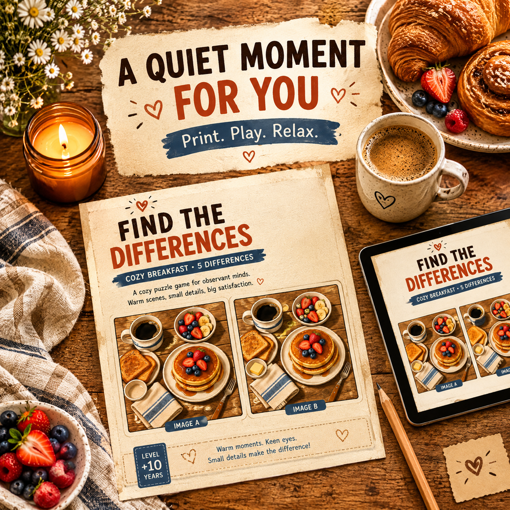 Find the Differences: Cozy Food Puzzle Book