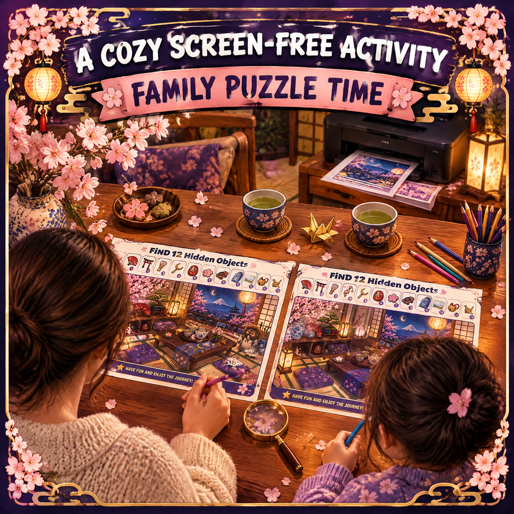 Find 12 Hidden Objects – Japan Edition Puzzle Book