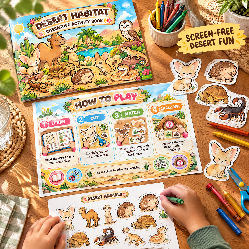 Desert Habitat — Interactive Activity Book for Kids Ages 5–10