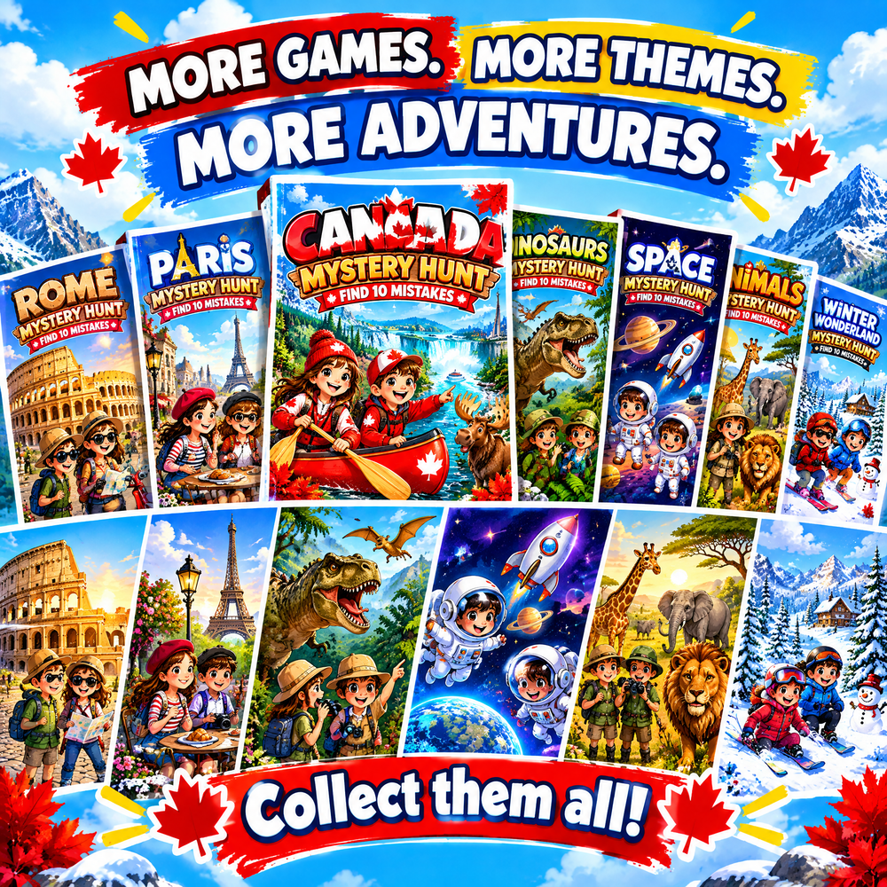 Explore Canada while searching for hidden anomalies - Printable PDF Activity Book