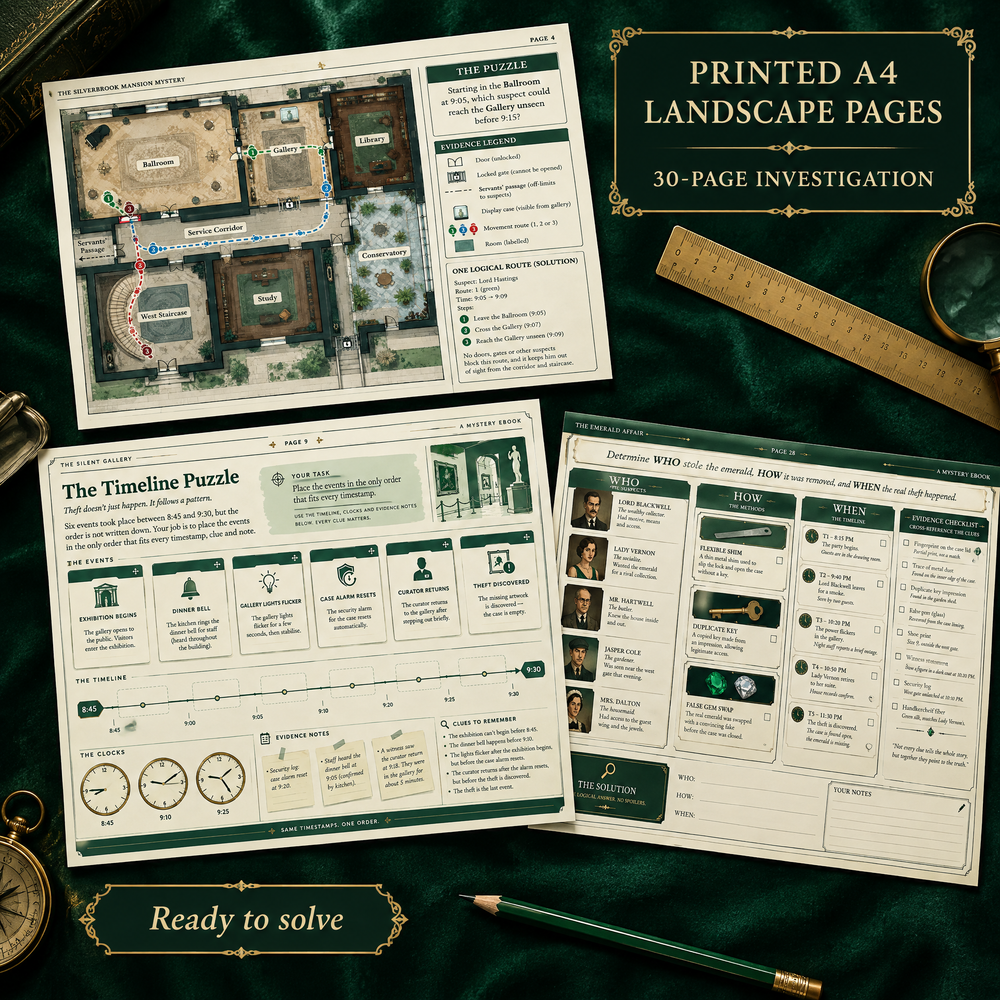 The Mystery of the Stolen Emerald – Interactive Detective Investigation