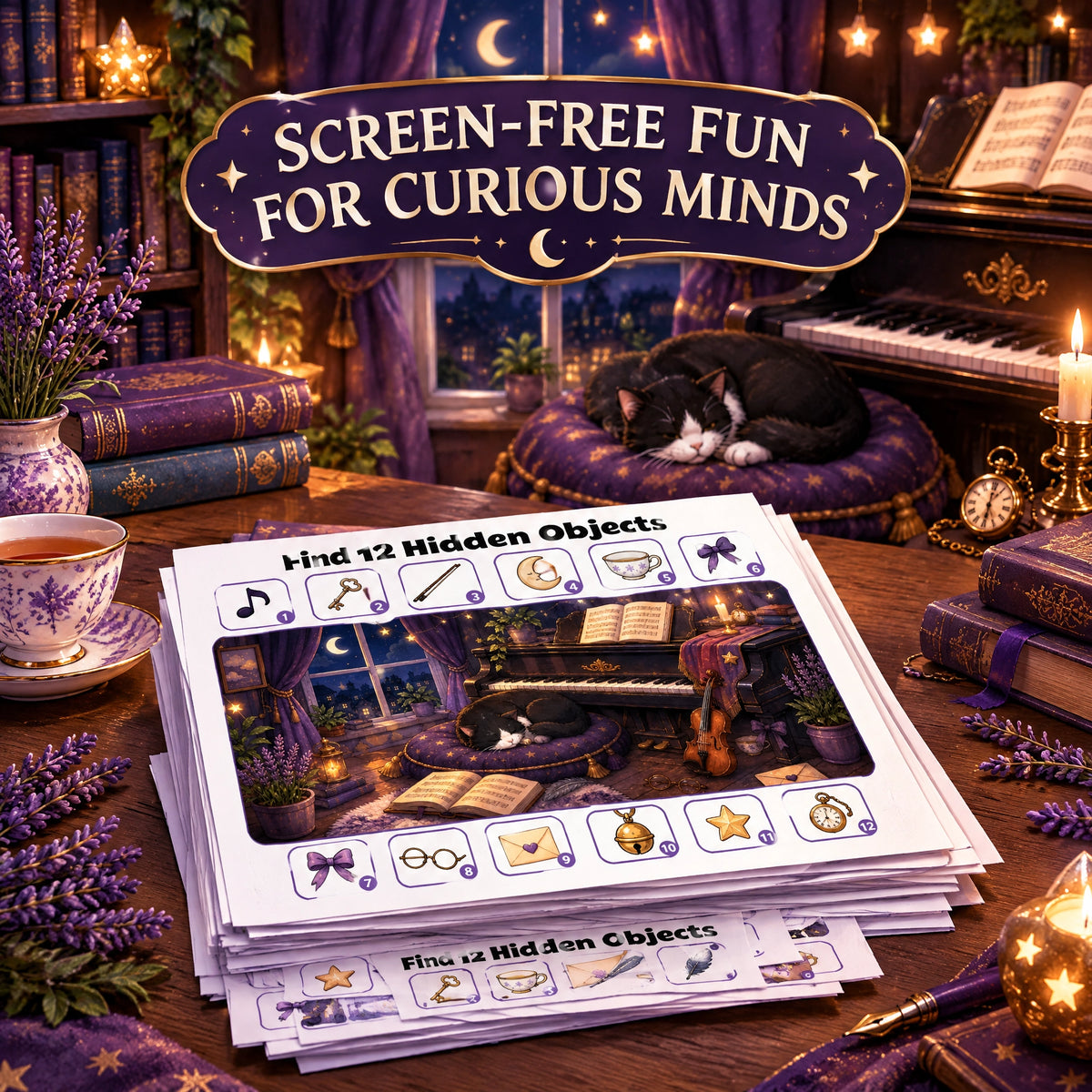Cat's Dream World – Printable Hidden Objects Game