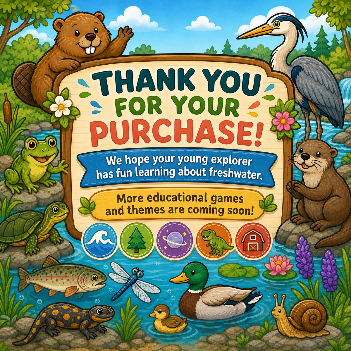 Freshwater Animals Educational Activity Book PDF