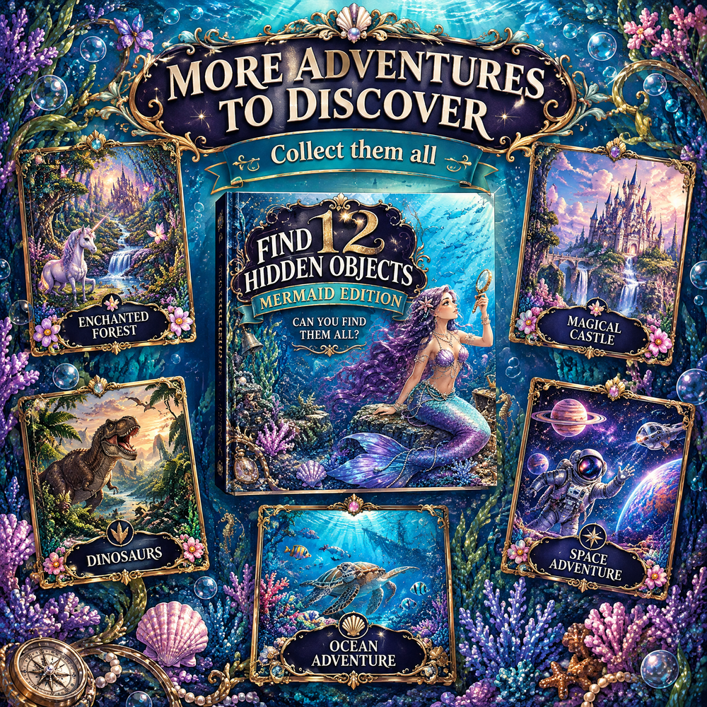 Dreamy Mermaid Hidden Objects – Challenge Edition Activity Book