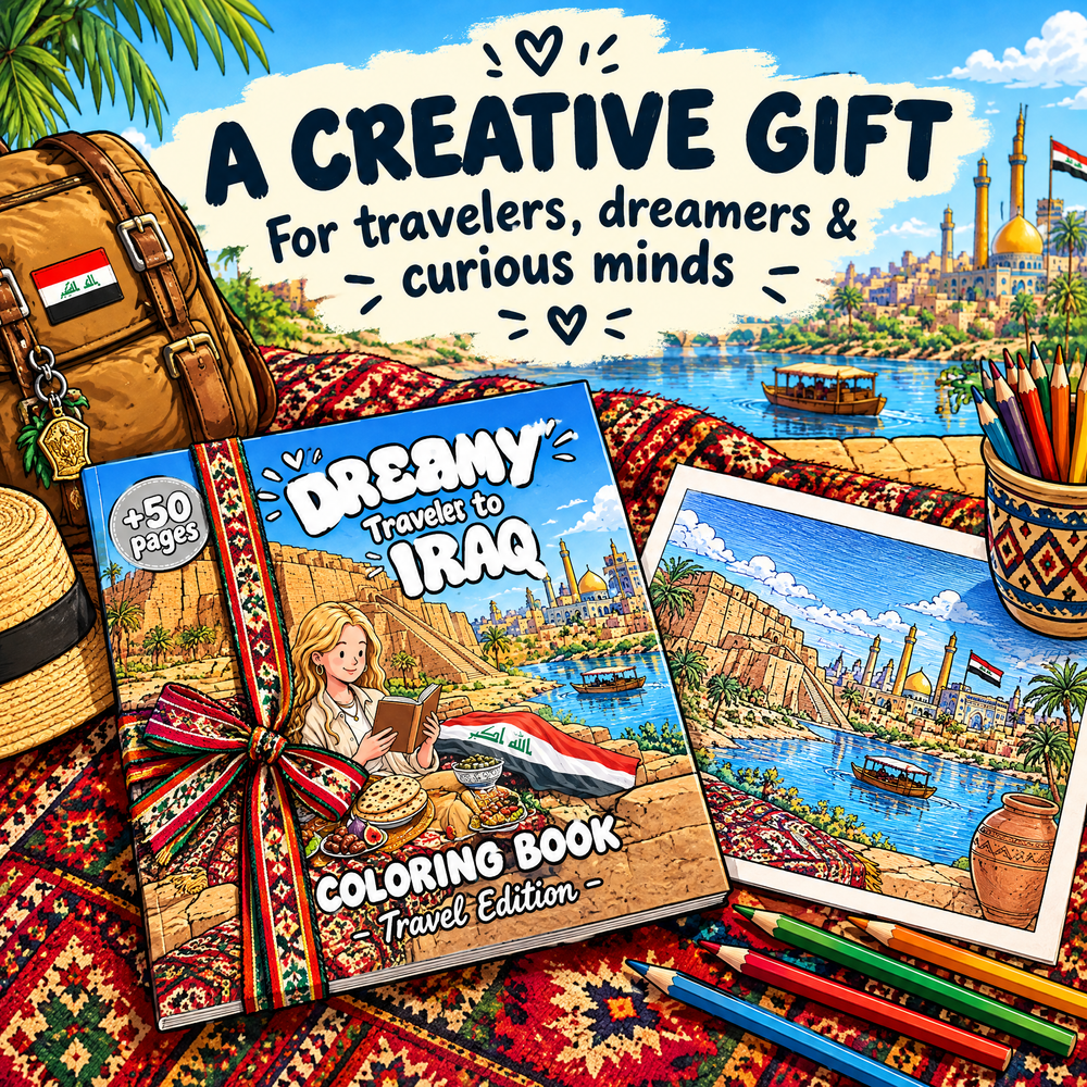 Dreamy Travel to Iraq – Coloring Book Travel Edition