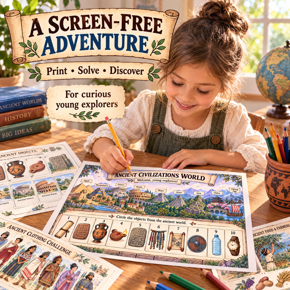 Ancient Civilizations World – Illustrated Activity Book