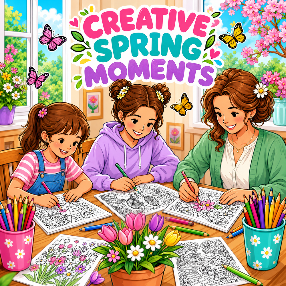Dreamy Spring Coloring Book PDF