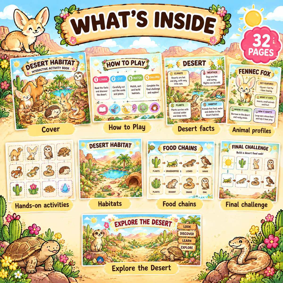 Desert Habitat — Interactive Activity Book for Kids Ages 5–10