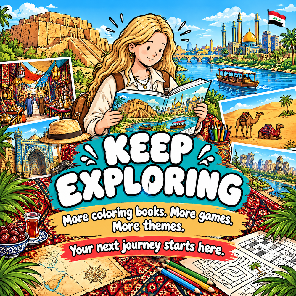 Dreamy Travel to Iraq – Coloring Book Travel Edition