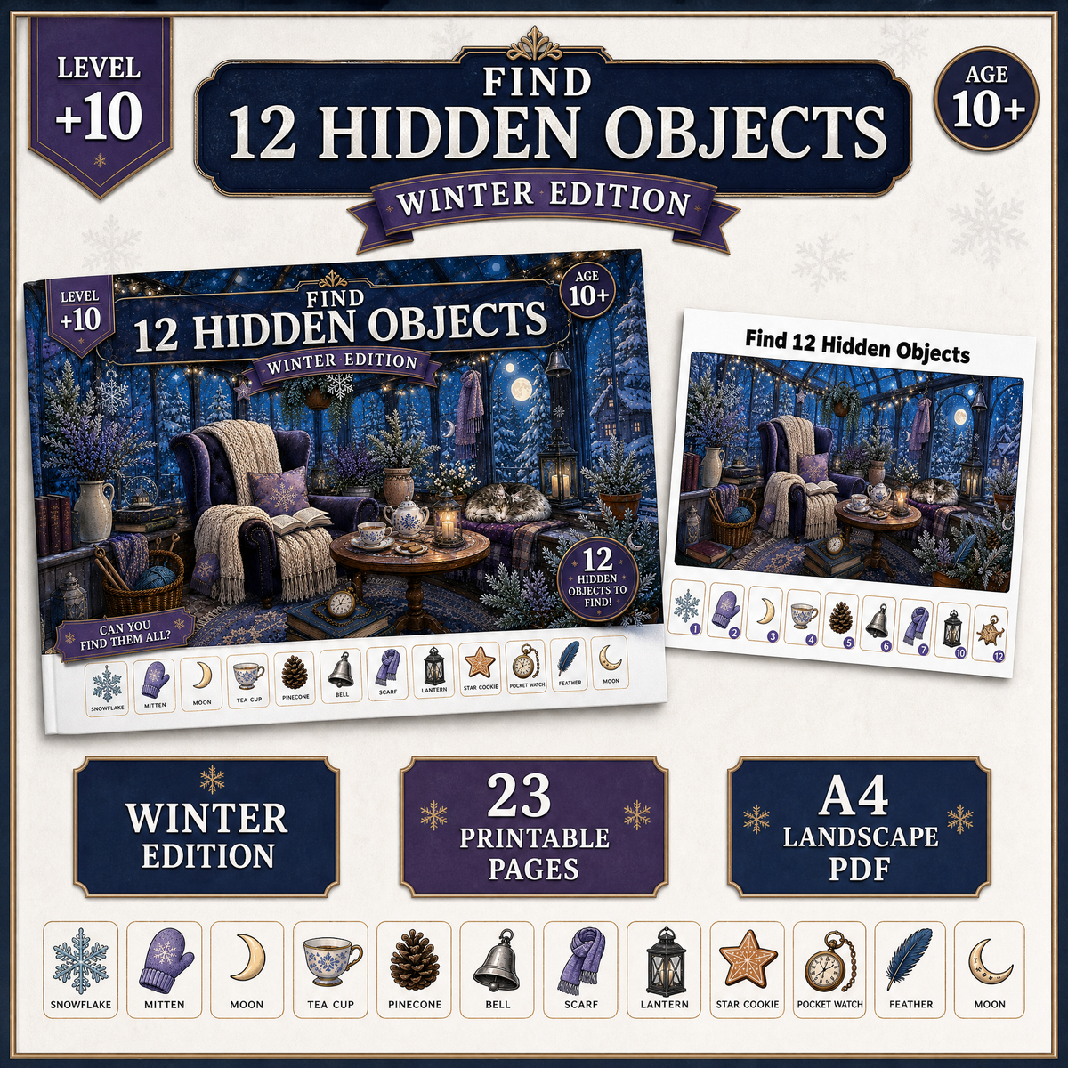 Find 12 Hidden Objects: Dreamy Winter Edition