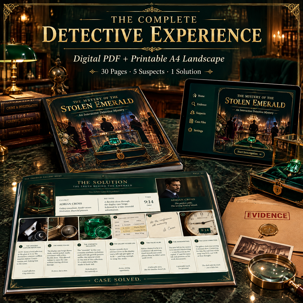The Mystery of the Stolen Emerald – Interactive Detective Investigation