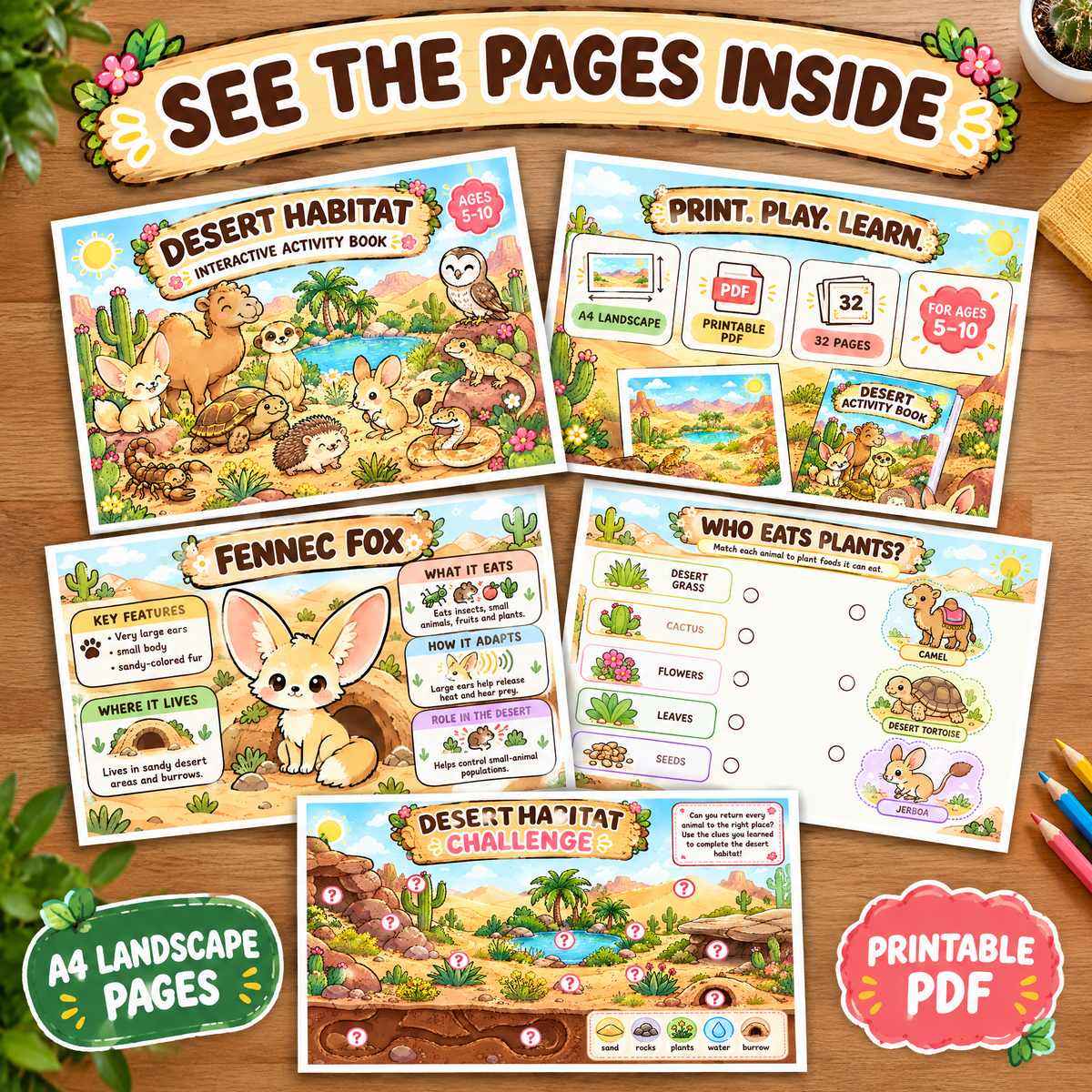 Desert Habitat — Interactive Activity Book for Kids Ages 5–10