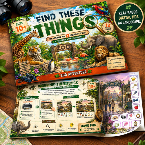 Dreamy Zoo – Find 12 Hidden Objects Activity Book