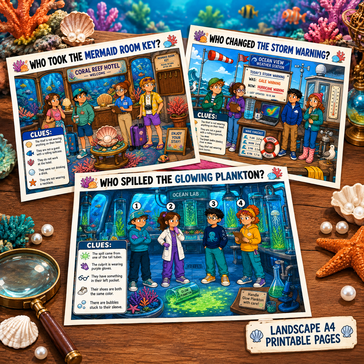 Who Stole the Pearl Necklace? – A Sea Mystery Hunt – Ocean Detective Game
