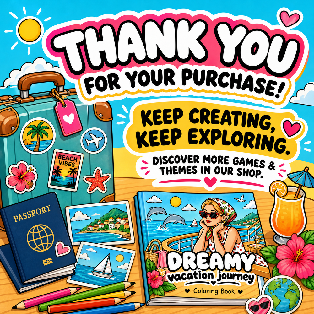 Dreamy Vacation Journey 65 Pages Coloring Book Printable PDF.pdf
