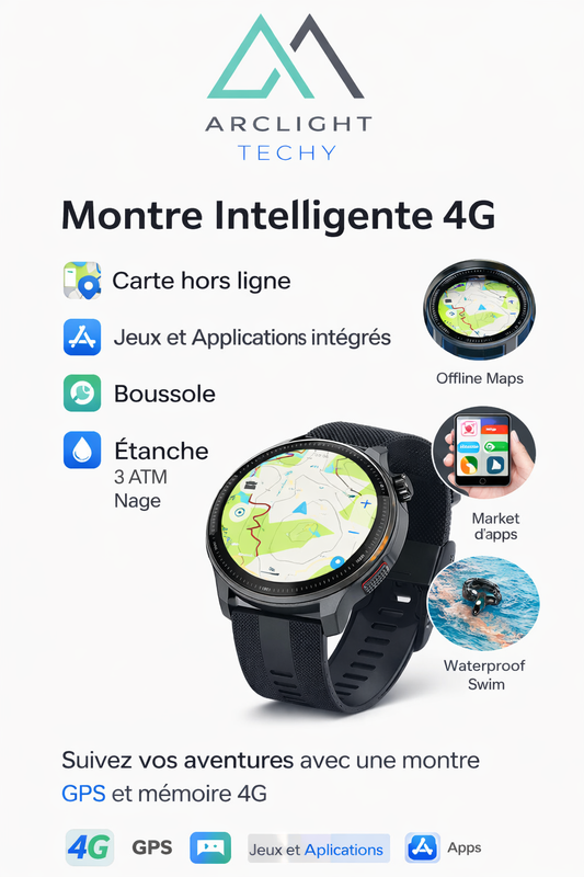 4G GPS Smart Watch – Waterproof with Offline Maps & App Store