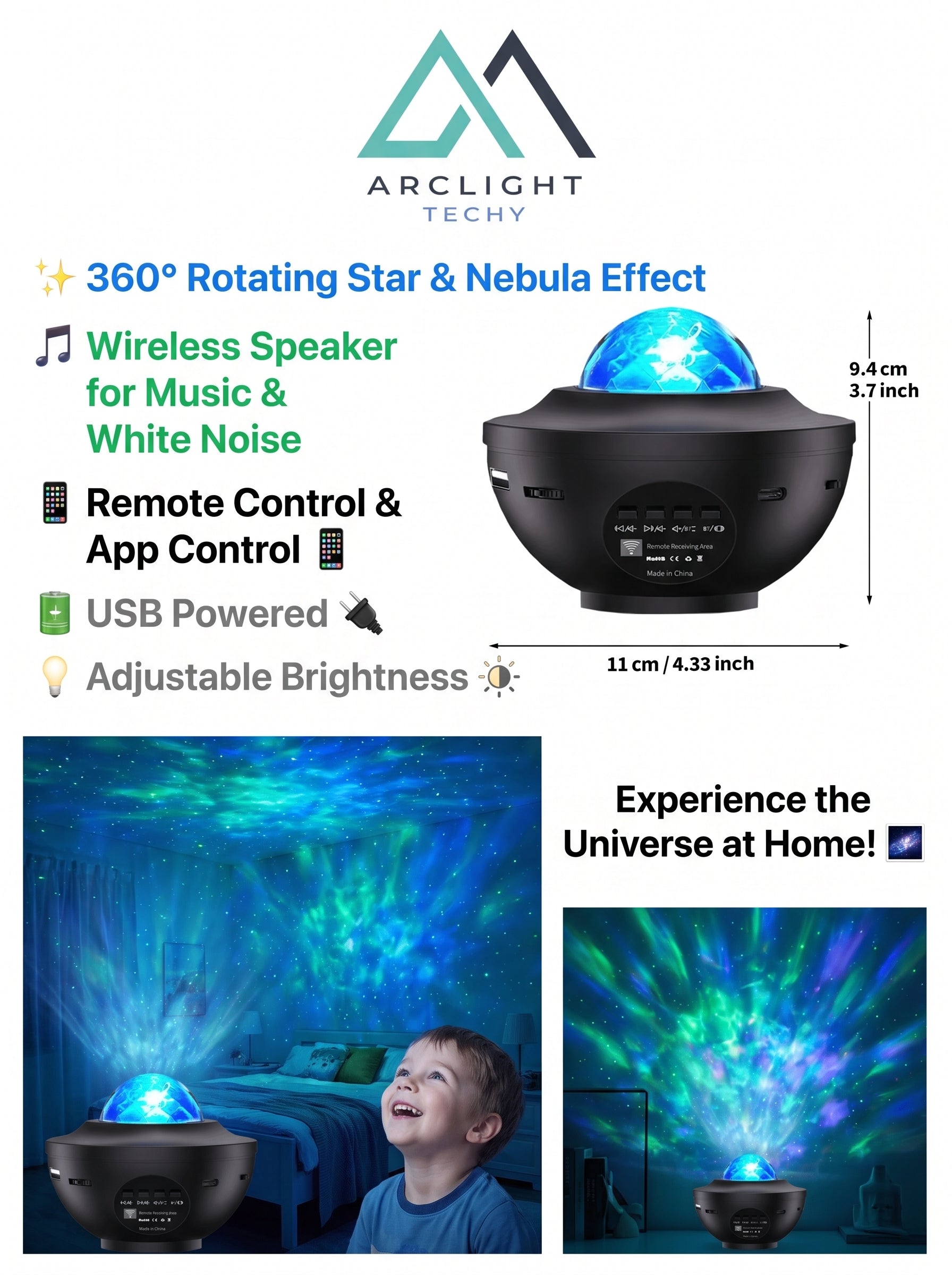 LED Starry Sky Projector Night LightGalaxy Ambient Light
