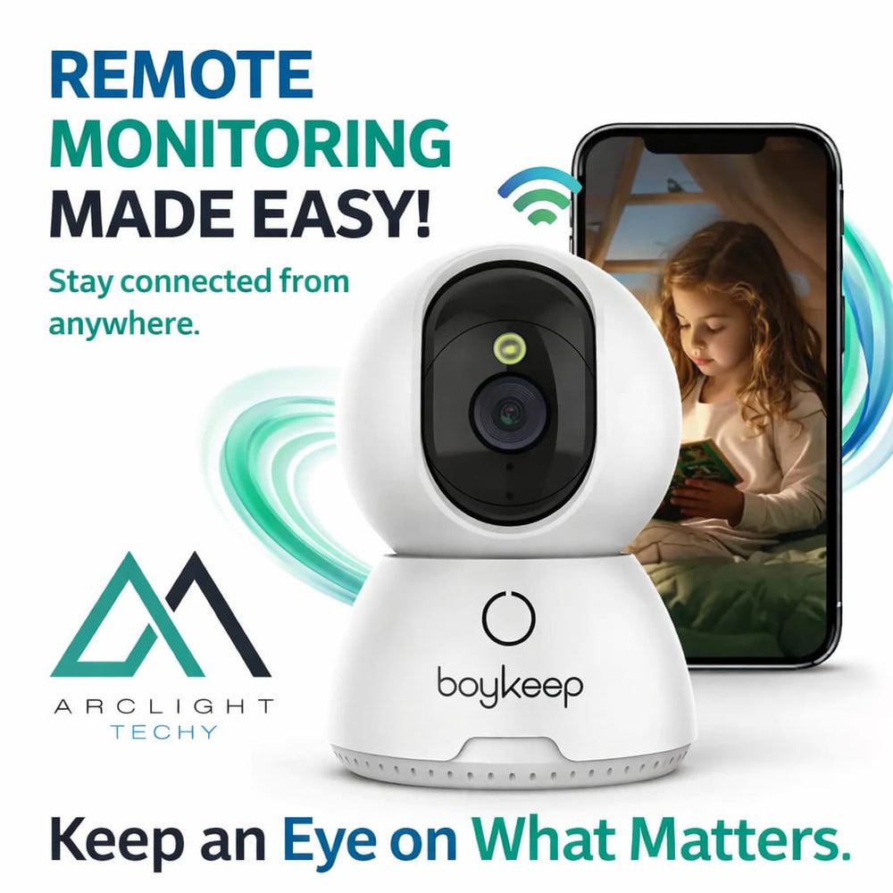 BoyKeep 2K Smart WiFi Security Camera – 360° PTZ & Night Visio