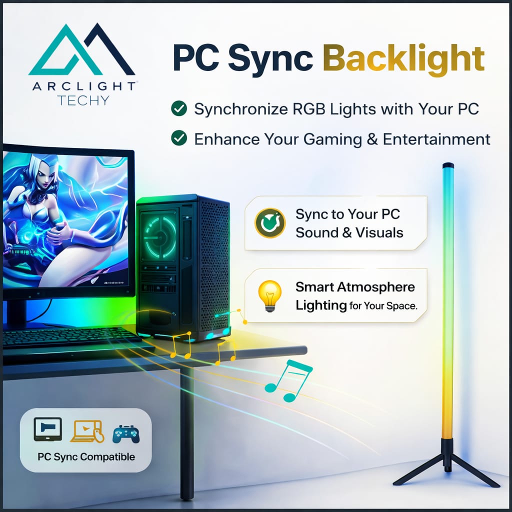 mart RGB CCT LED Floor Lamp 103cm – Bluetooth App & Remote Control
