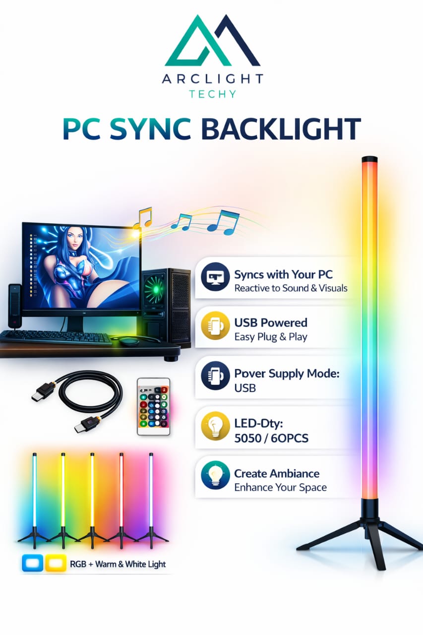 mart RGB CCT LED Floor Lamp 103cm – Bluetooth App & Remote Control