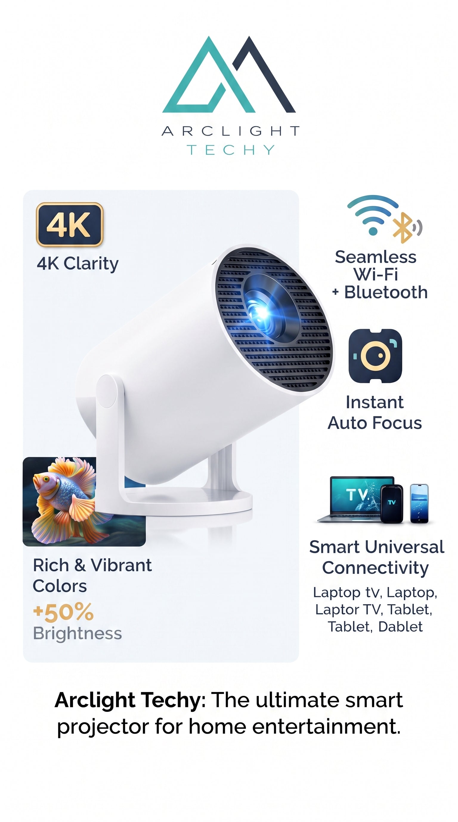 Smart Home Projector HY300 1080P HDR10 4K