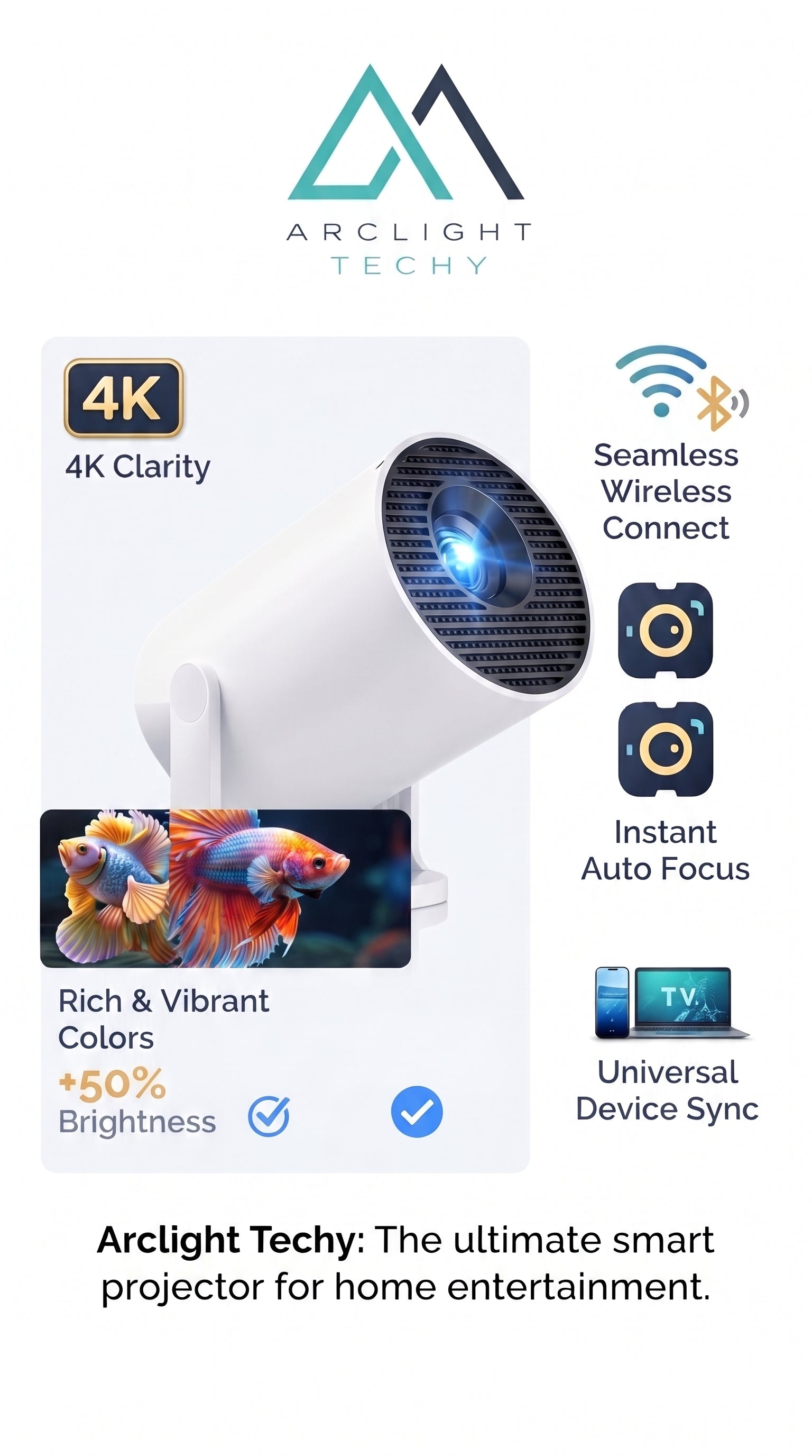 Smart Home Projector HY300 1080P HDR10 4K