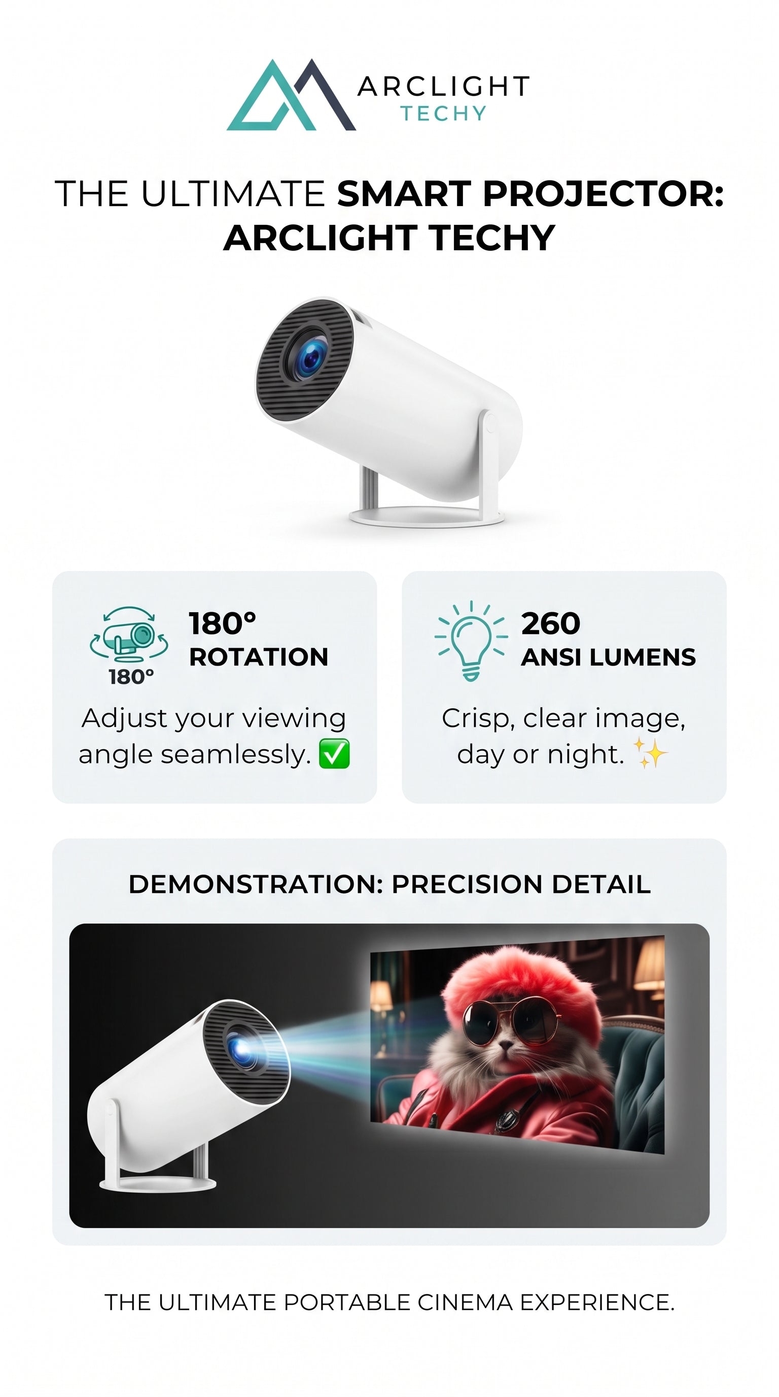 Smart Home Projector HY300 1080P HDR10 4K