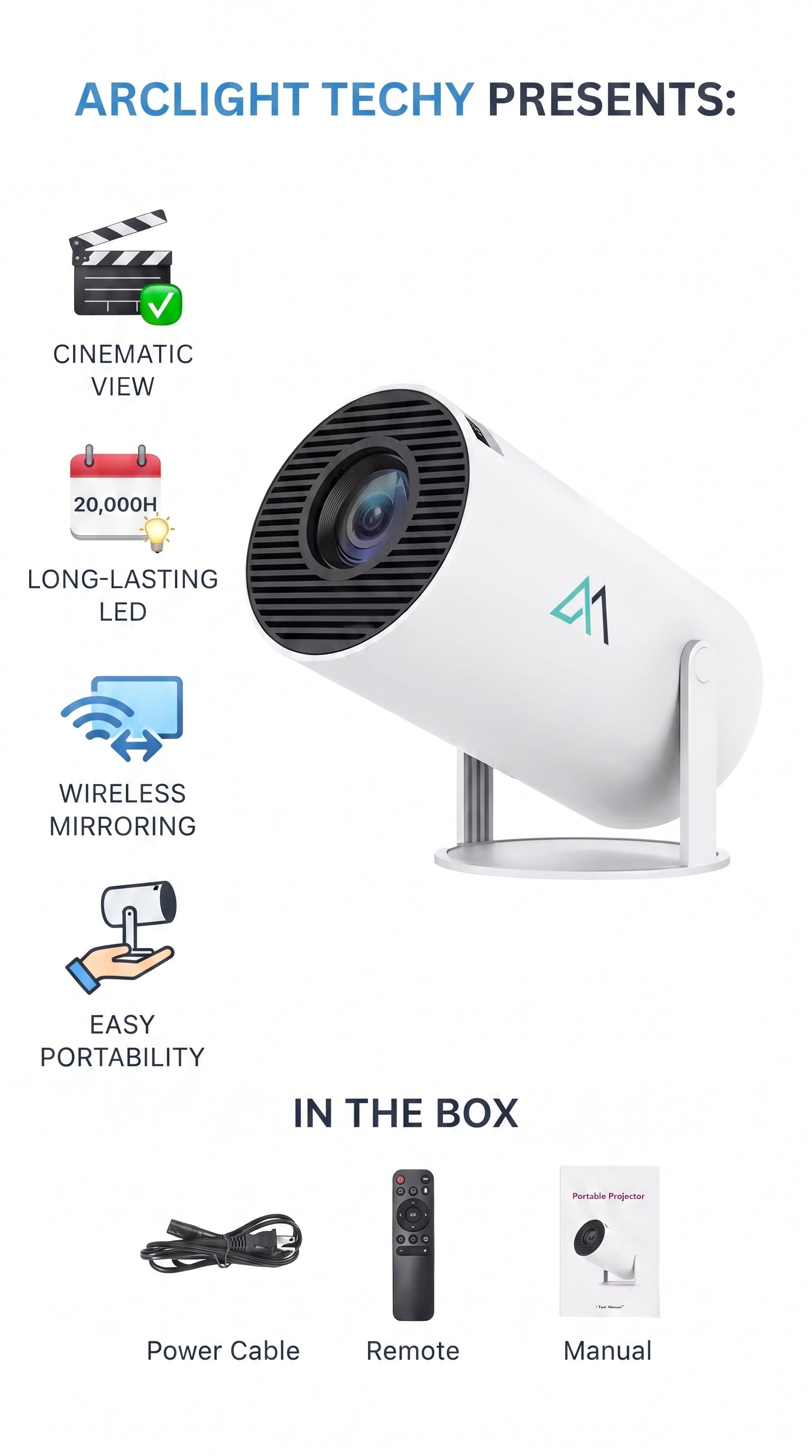 Smart Home Projector HY300 1080P HDR10 4K