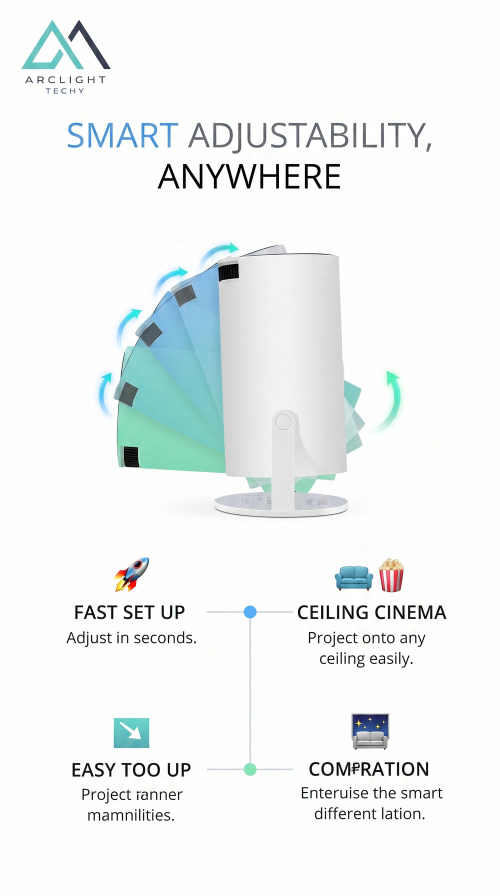 Smart Home Projector HY300 1080P HDR10 4K