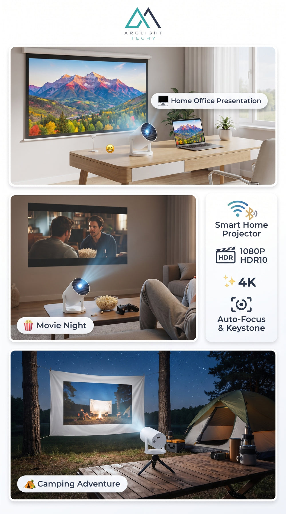 Smart Home Projector HY300 1080P HDR10 4K