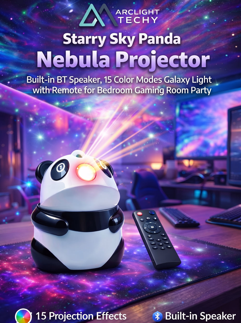 Starry Sky Panda Nebula Projector