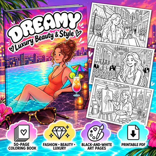 Dreamy Luxury Beauty & Style Coloring