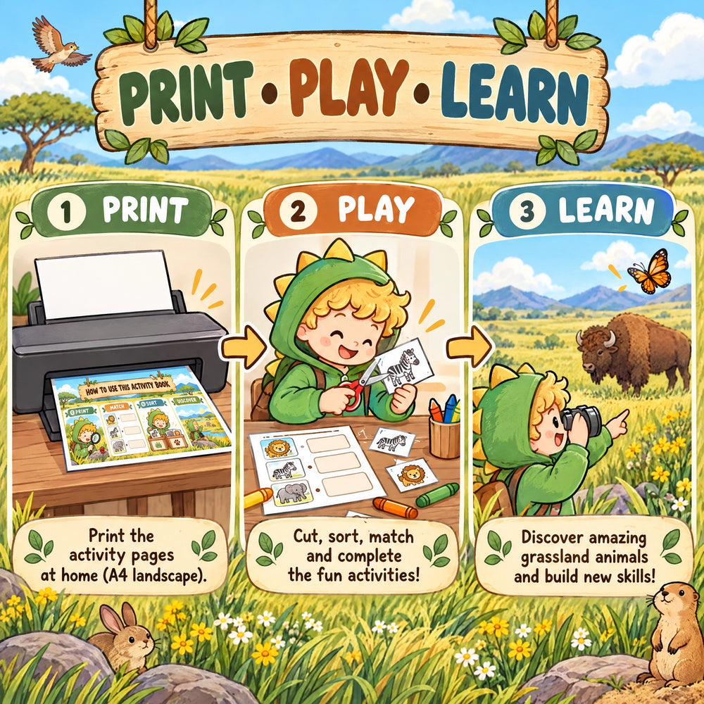 Grassland Activity – Discover Amazing Animals and Their Adaptations