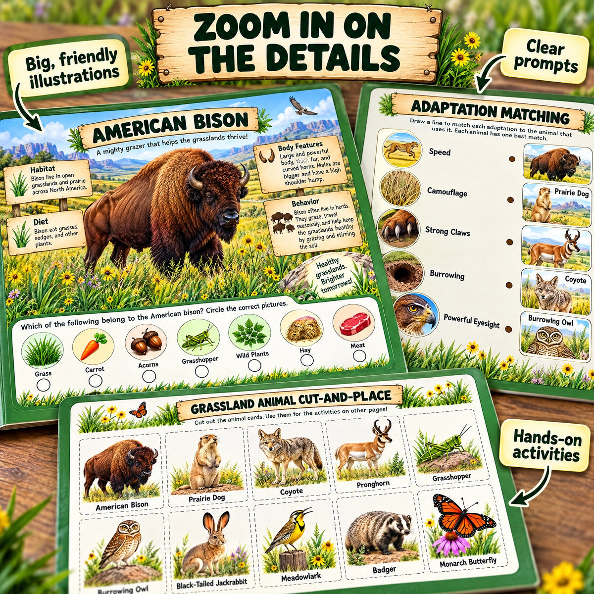 Grassland Activity – Discover Amazing Animals and Their Adaptations