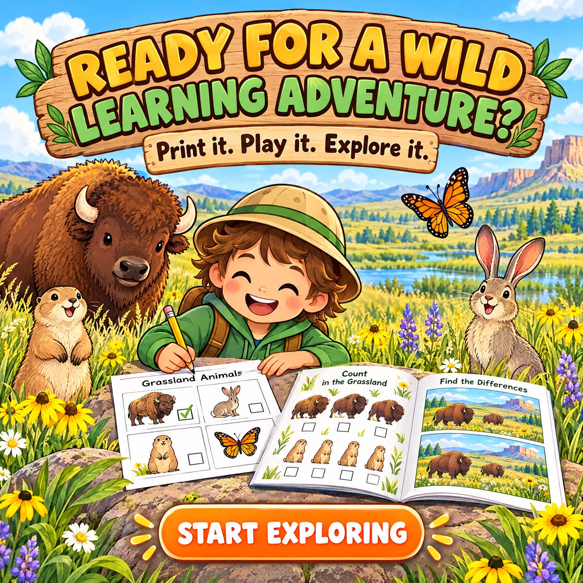Grassland Activity – Discover Amazing Animals and Their Adaptations