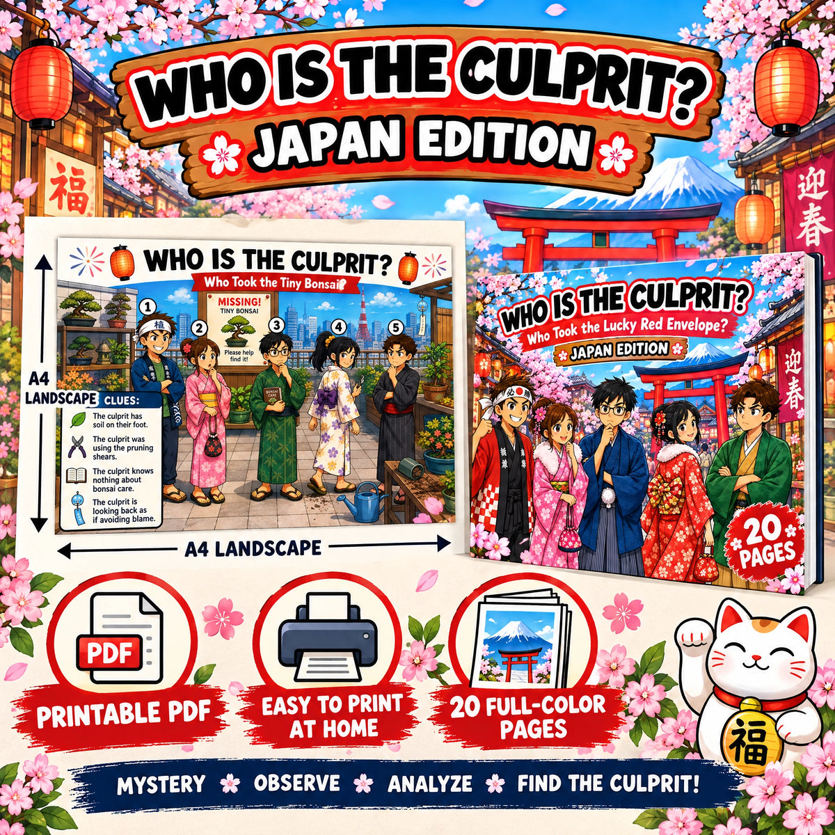 Find the Culprit - Japanese mystery adventure