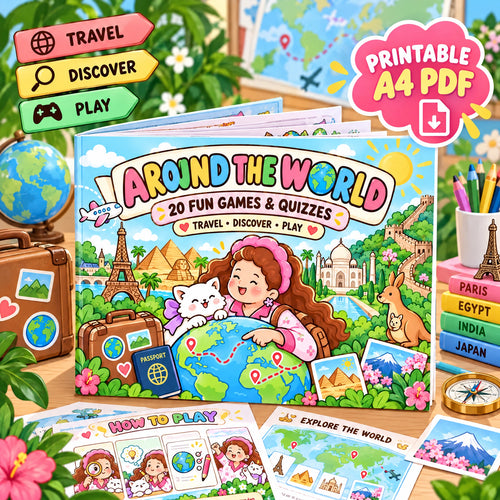 Around the World Complete Book – 20 Pages of Global Adventures