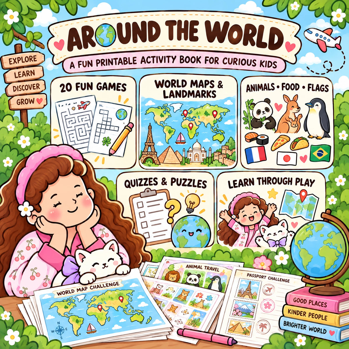 Around the World Complete Book – 20 Pages of Global Adventures