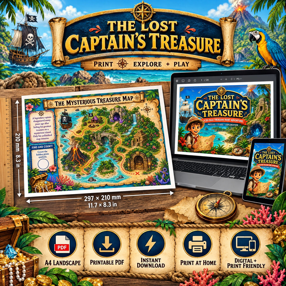 The Lost Captain's Treasure – Treasure-Hunt Adventure