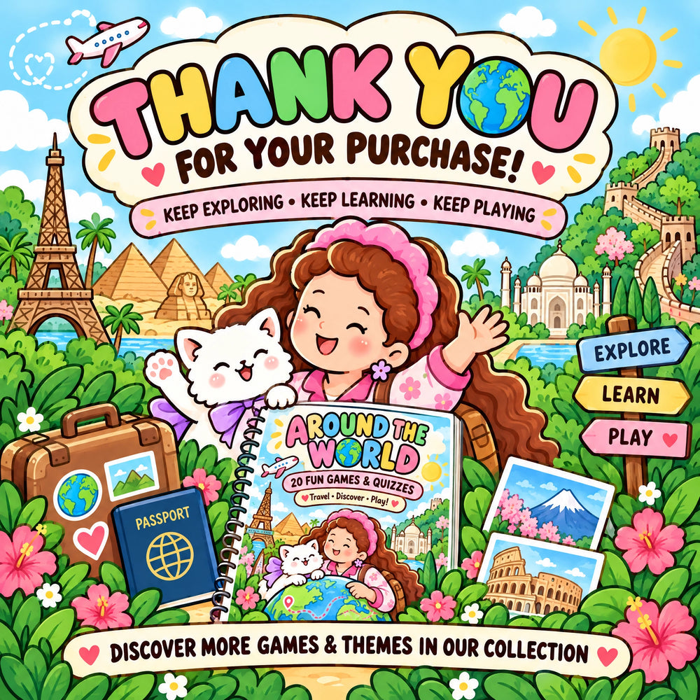Around the World Complete Book – 20 Pages of Global Adventures