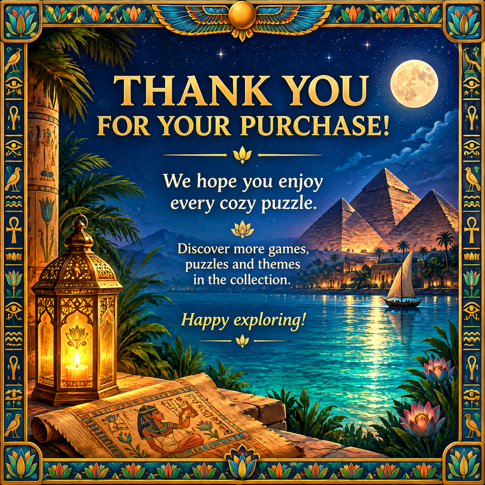 Cozy Egypt: Find the Differences Printable Puzzle Book