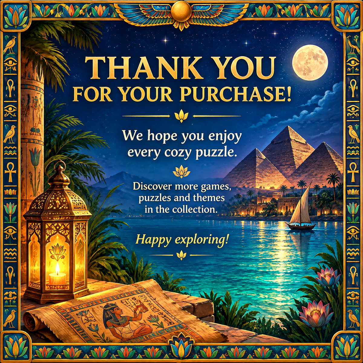 Cozy Egypt: Find the Differences Printable Puzzle Book