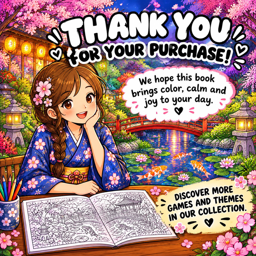 Dreamy Japan: A Magical Japanese Garden Coloring Book – 50+ Pages