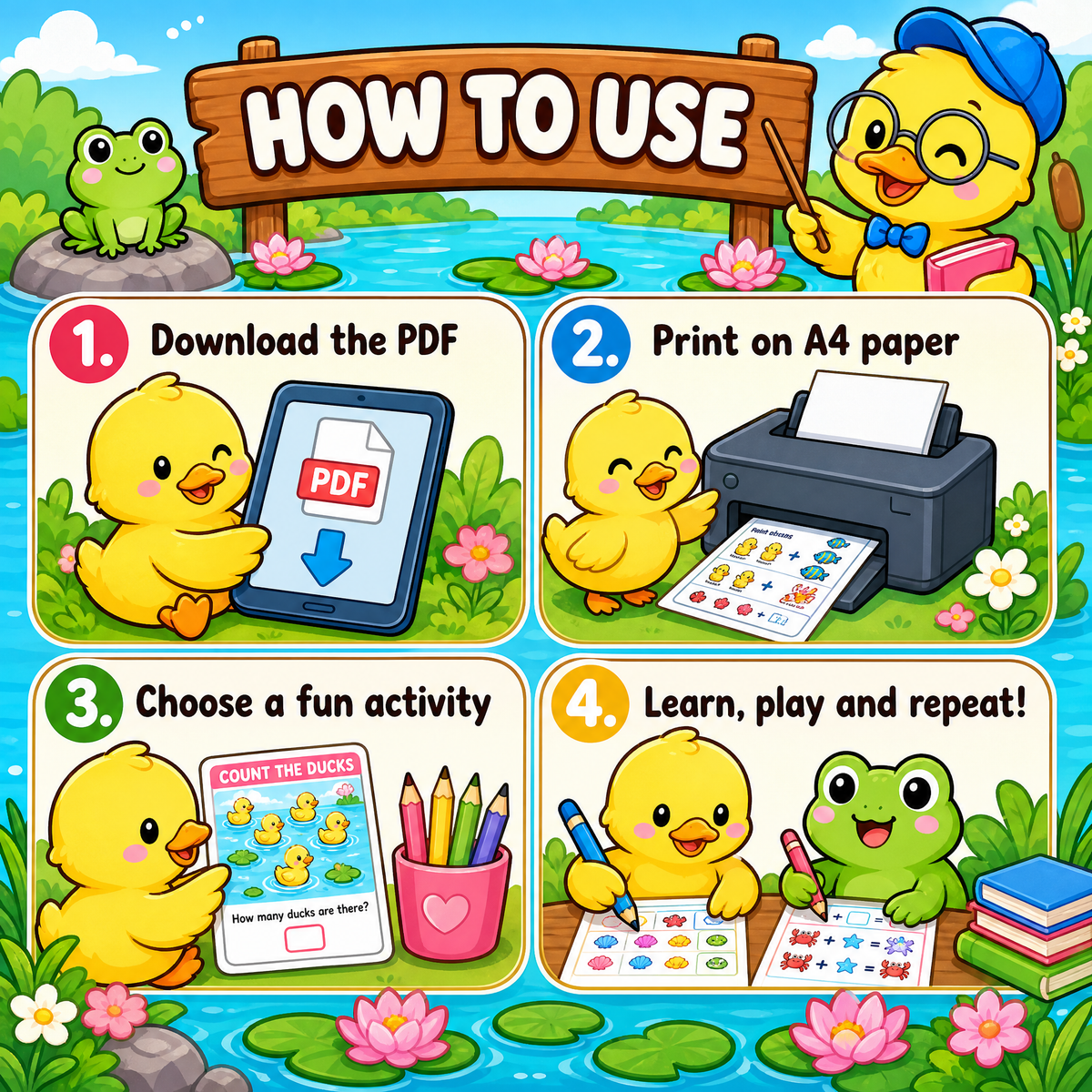 30 Fun Printable Math Activities for Kids Ages 4–7 | English Edition
