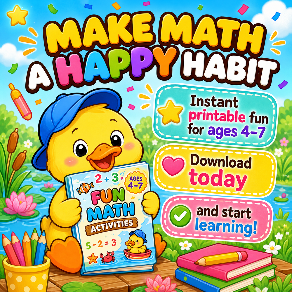 30 Fun Printable Math Activities for Kids Ages 4–7 | English Edition