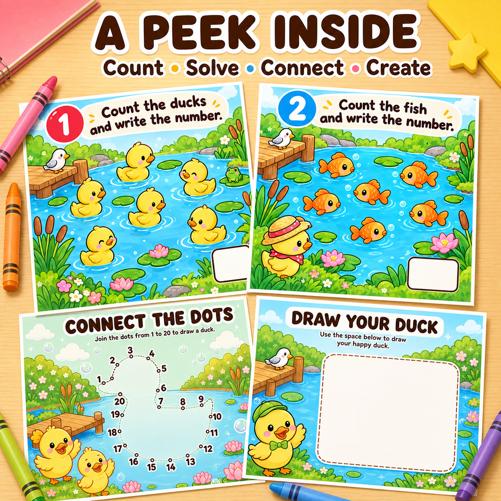 30 Fun Printable Math Activities for Kids Ages 4–7 | English Edition
