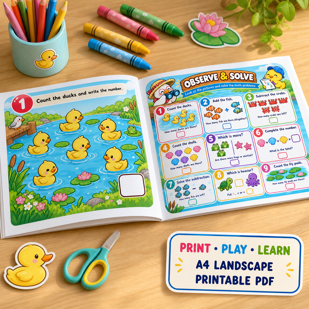 30 Fun Printable Math Activities for Kids Ages 4–7 | English Edition