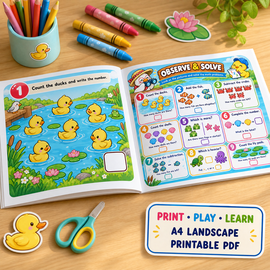 30 Fun Printable Math Activities for Kids Ages 4–7 | English Edition